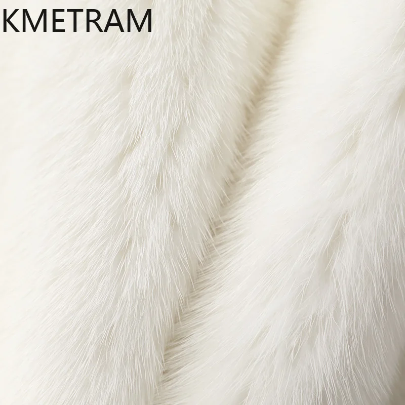 100% 밍크 퍼 재킷 여성 럭셔리 V넥 화이트 리얼 퍼 코트 고품질 겨울 여성용 퍼 재킷 2025 푸루르