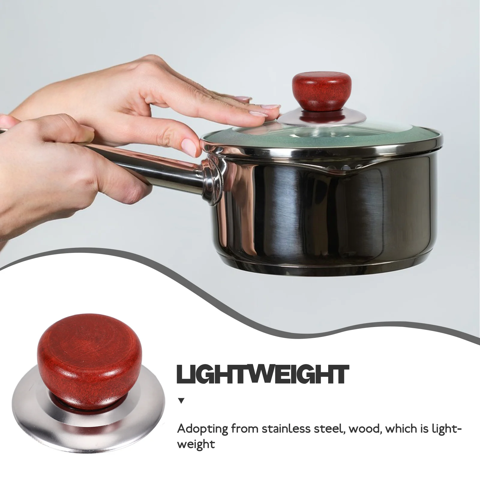 

Lid Handle Household Pan Knobs Kitchen Pot Cooking Replacement Cover Heat Resistant for