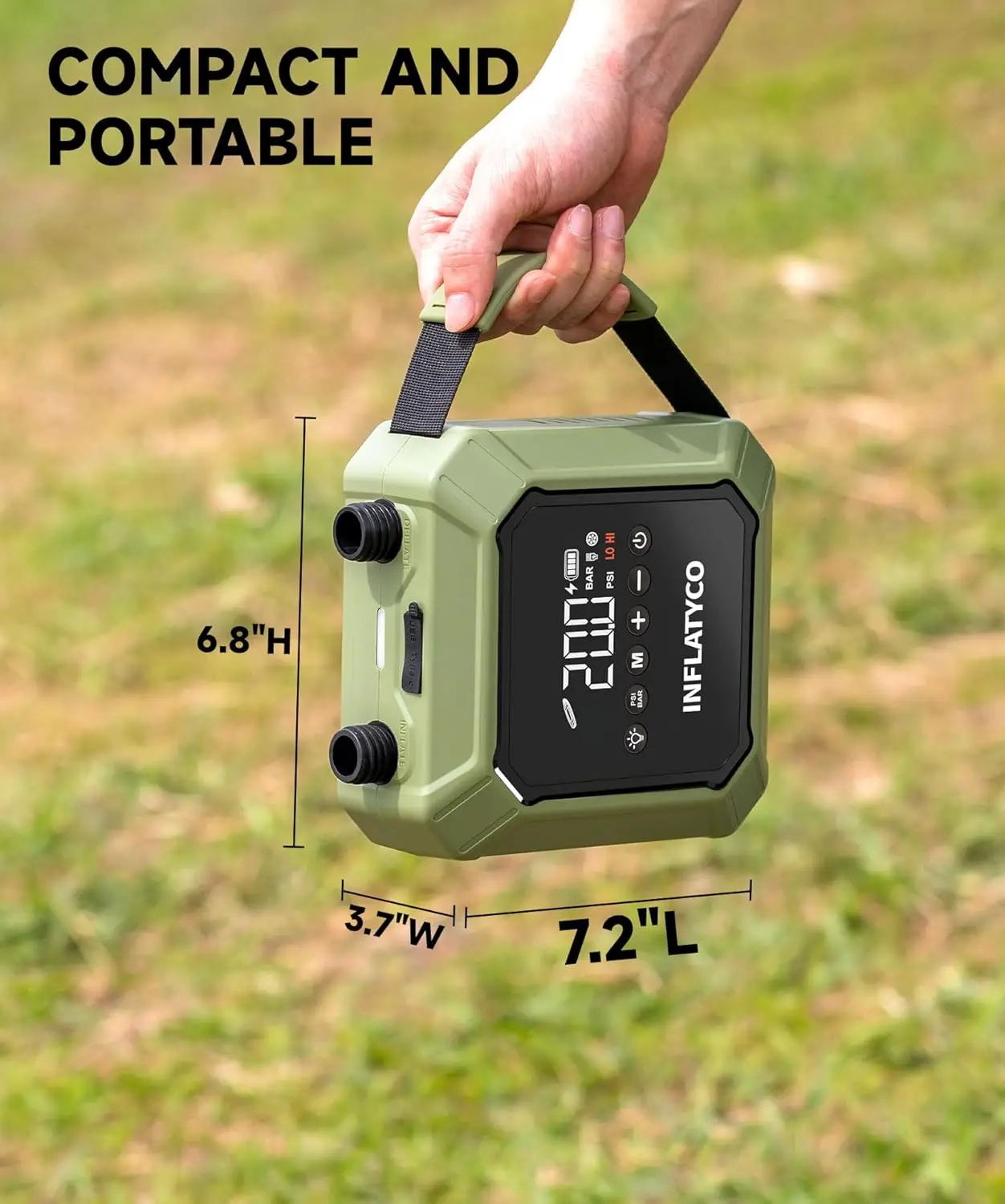 Portable Electric SUP Pump 20PSI Rechargeable Battery Inflator Deflator for Paddleboard Kayak Boat Tent