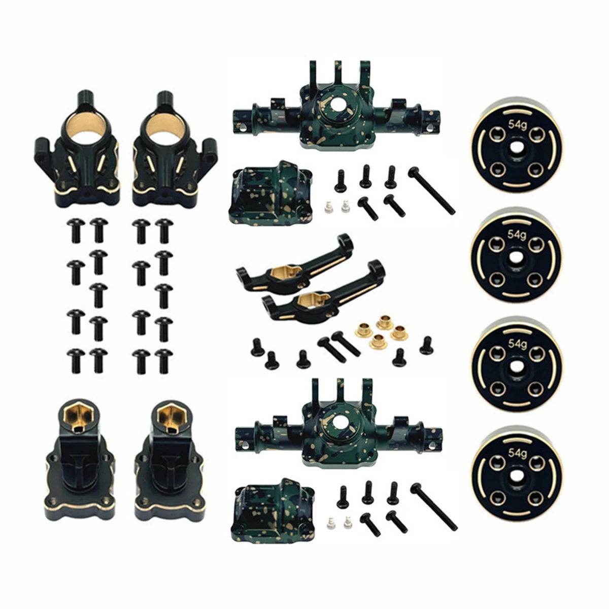 NEW Suitable For MJX 1/18 Hyper Go H18P Brass Axle Housing Counterweight Front And Rear Cup C Seat Set RC Car Metal Accessories
