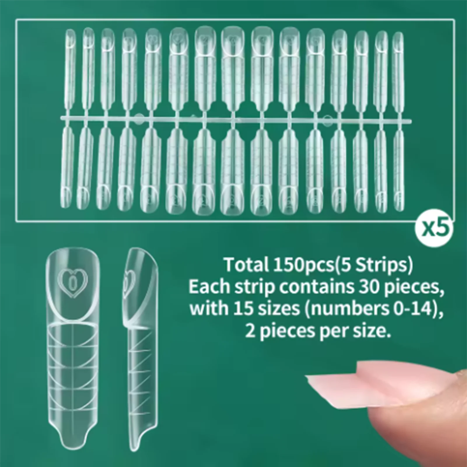 Nail Form Reusable Transparent Manicure Form Nail Stencil Molds for Business Trip Home Outdoor School Girlfriend Wife Friend
