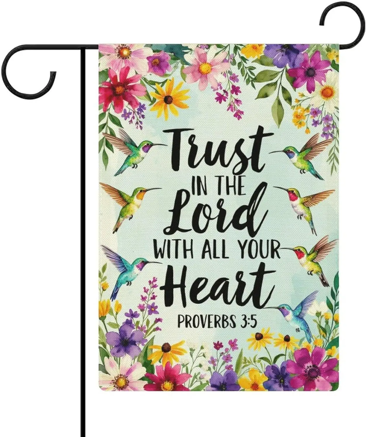 Trust in The Lord with All Your Heart Garden Flag 12 X 18 Inches, All-Season, Small Welcome Flag AAS