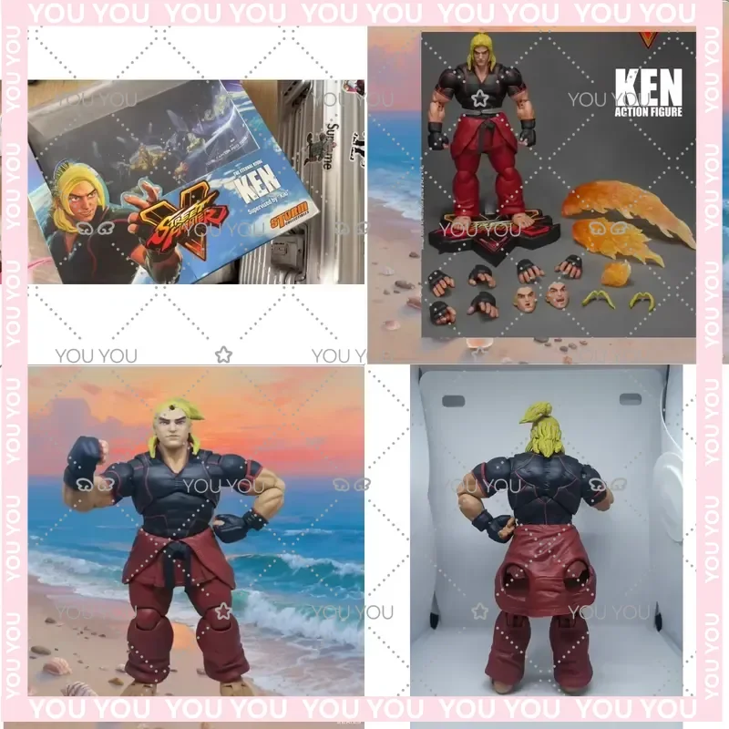 Figura de Acción Storm Toys 1/12 ST Street Fighter 5 Ken para Street Fighter 5 con Diseño de Color Original