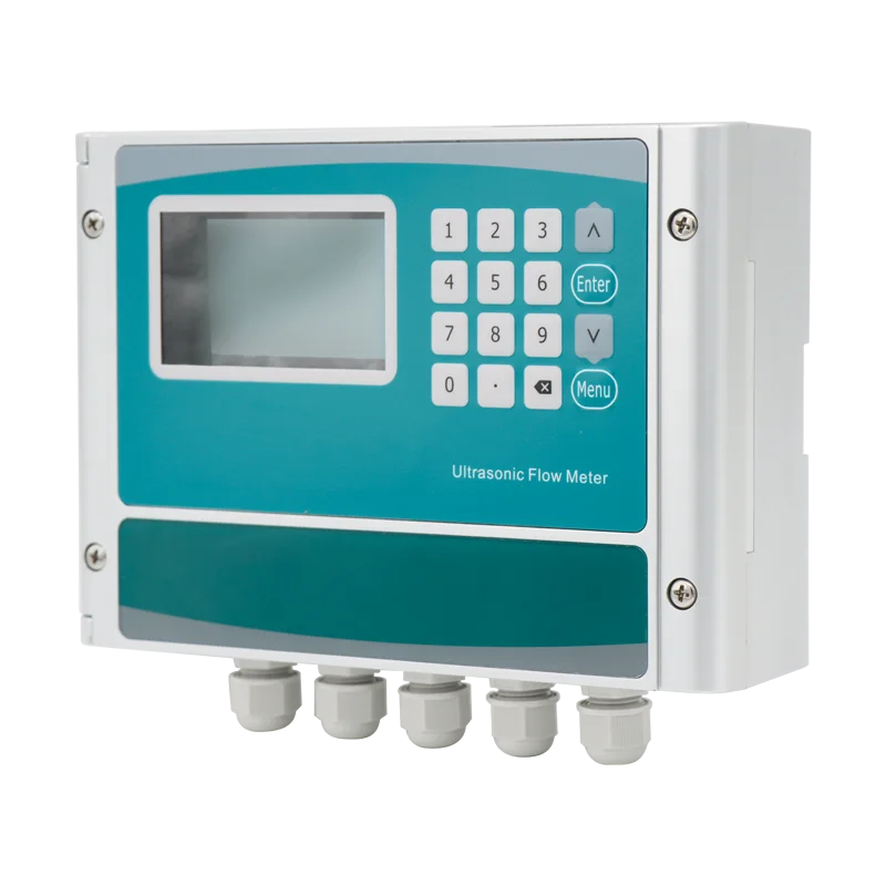 Wall-mounted design ultrasonic flow meter with clamp-on sensors