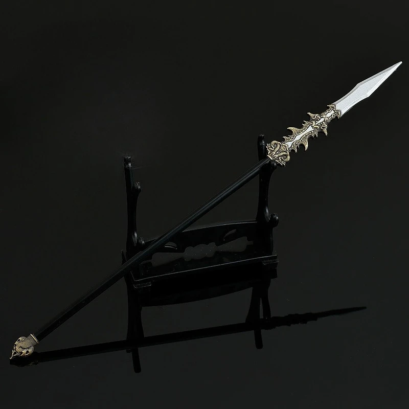 22cm/8.66in Model broń chińskich sztuk walki - Drakonitka, metalowa figurka, kolekcjonerski ornament, zabawka dla chłopca, prezent