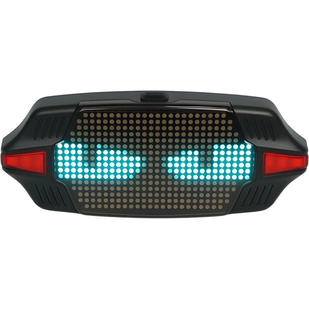 DIY Programmable LED Bike Tail Light with Wireless Remote, 30x16 Pixel Matrix Custom Display, Safety Rear Lamp for Cycling, B2