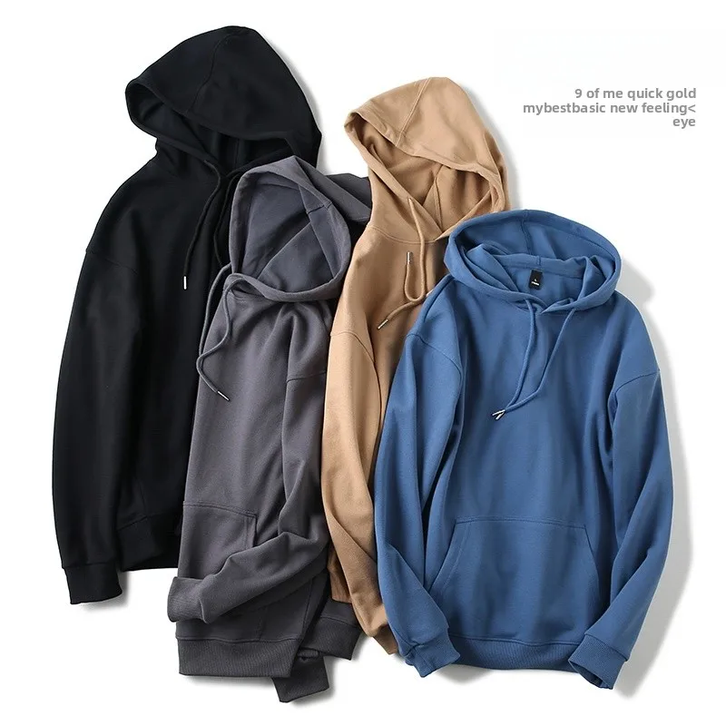 

Удобная универсальная мужская толстовка с капюшоном из хлопка свободного покроя, цветная верхняя одежда, осенний сезон, повседневная уличная одежда