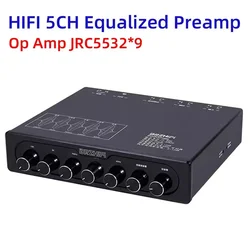 EQ500 HIFI Pre amplifier 5 Channel EQ Tone Audio Processing Effector Small Mixer Equalized Preamp