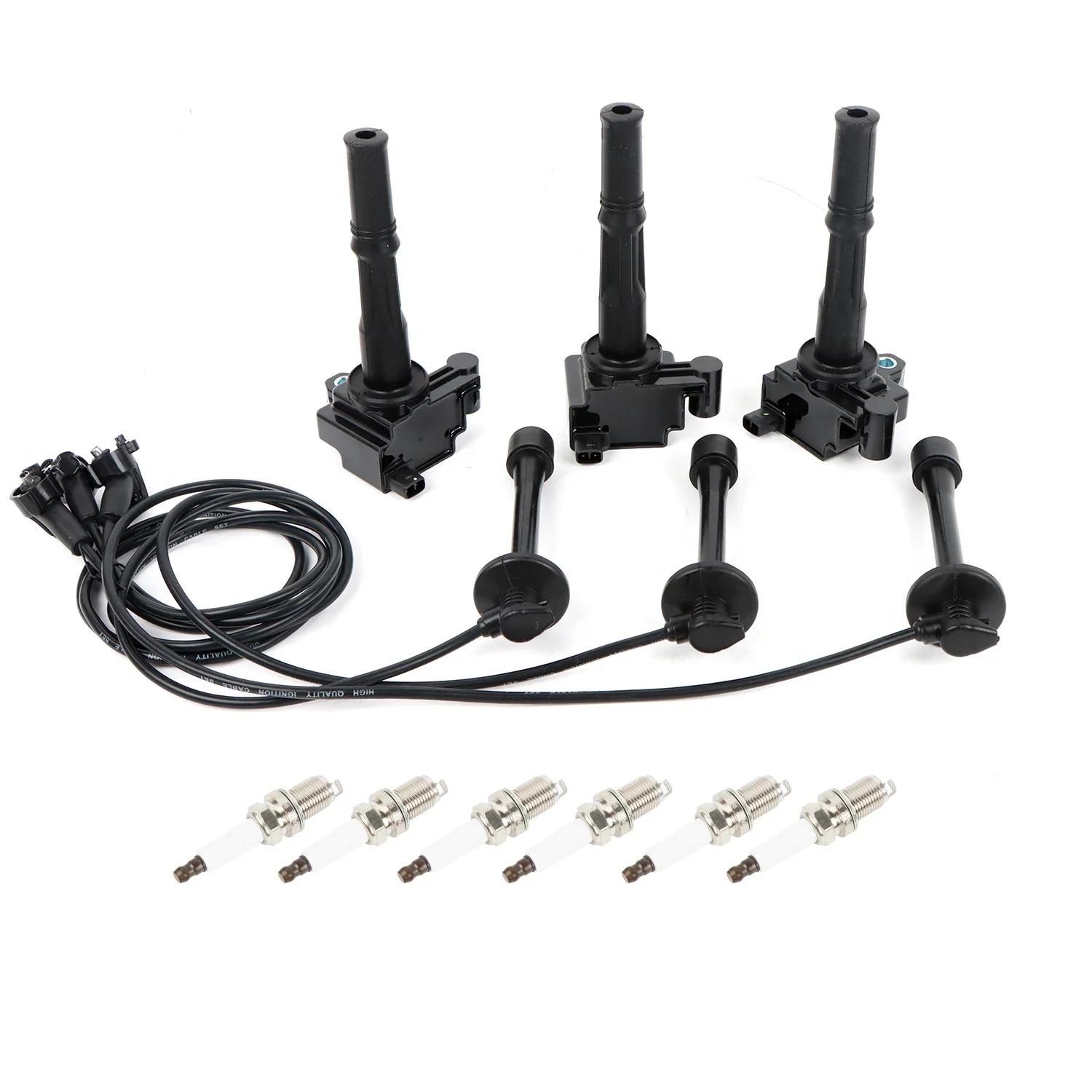 Pop 3pcs Ignition Coils+6pcs Iridium Spark Plugs+3pcs Spark Plug Wires For 95-04 Toyota 4Runner 3.4L V6 UF156 Car Engine Parts