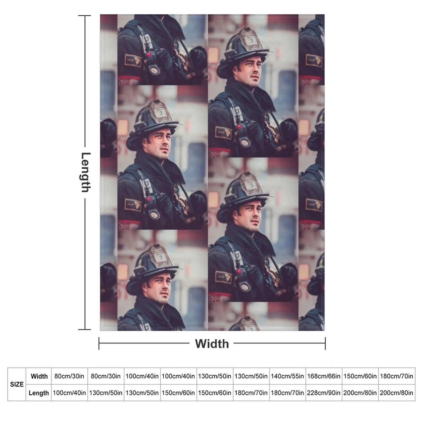 Firefighter Kelly Severide Poster Throw Blanket funny gift Quilt christmas gifts Decorative Throw Blankets