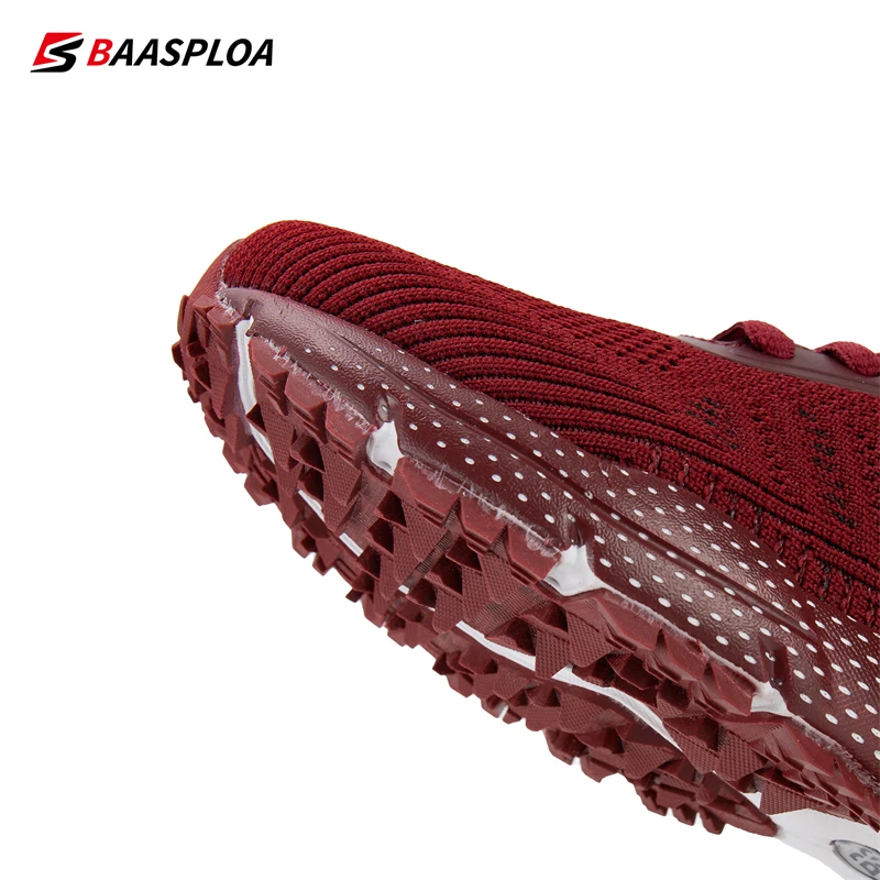 2023 Baasploa Women Sport Shoes New Spring Breathable Mesh Running Shoes Non-Slip Outdoor Lightweight Women Training Sneakers