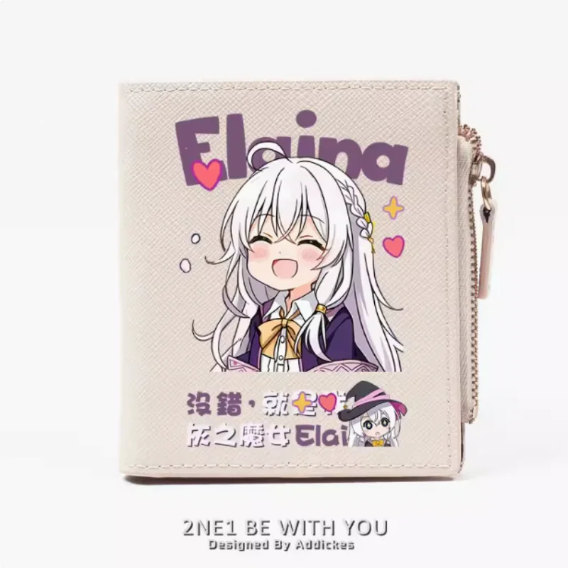 

Anime The Journey Of Elaina Fashion Wallet PU Purse Card Coin Zipper Money Bag Cosplay Gift B1746