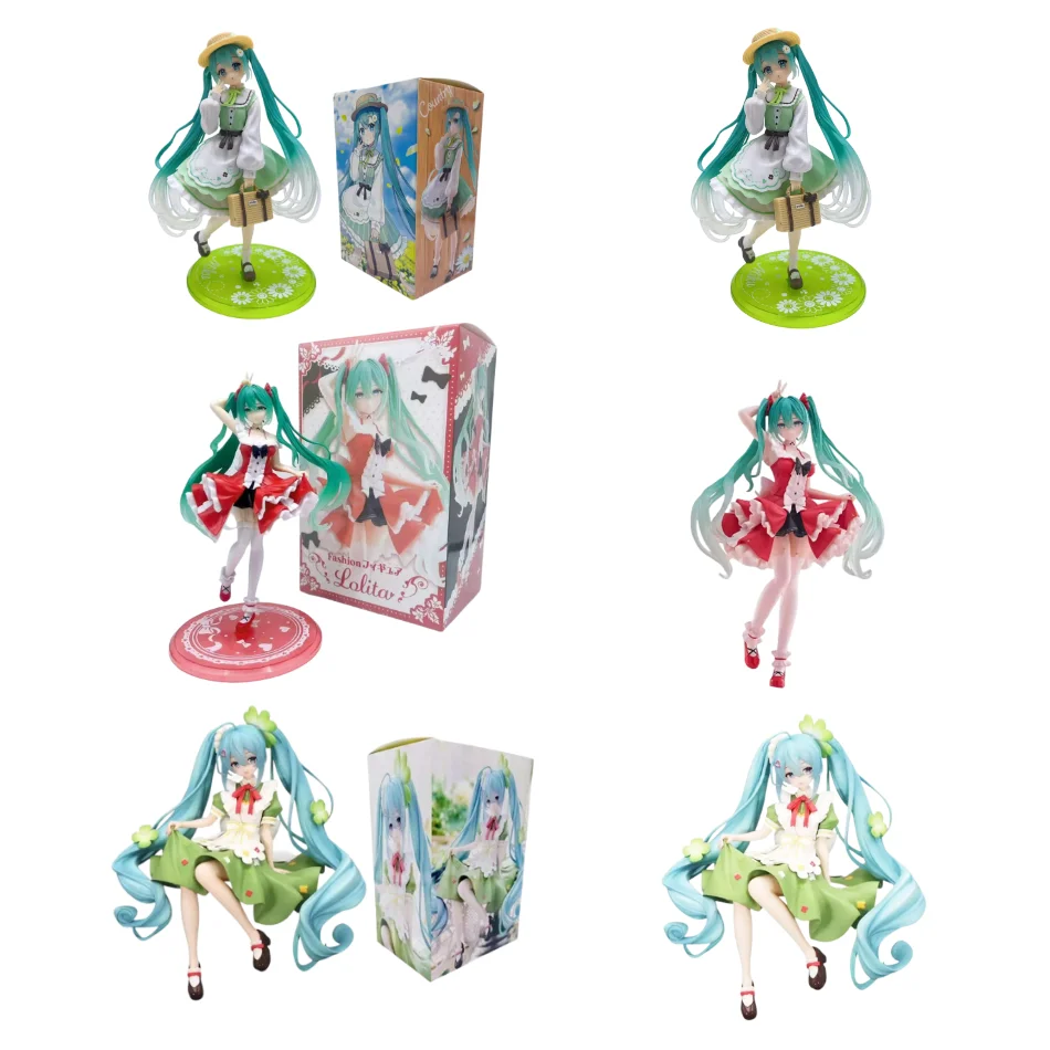 Animación Anime hermosa chica Hatsune Miku hecho a mano diablo Hatsune Miku Hatsune Miku lindo modelo de PVC hecho a mano decoraciones
