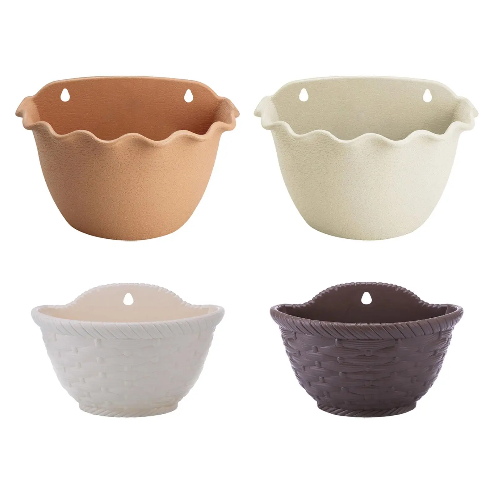 Wall Hanging Flower Pot Self Watering Railing Bonsai Plant Pot for Garden Balcony Backyard Home Decoration Indoor Outdoor