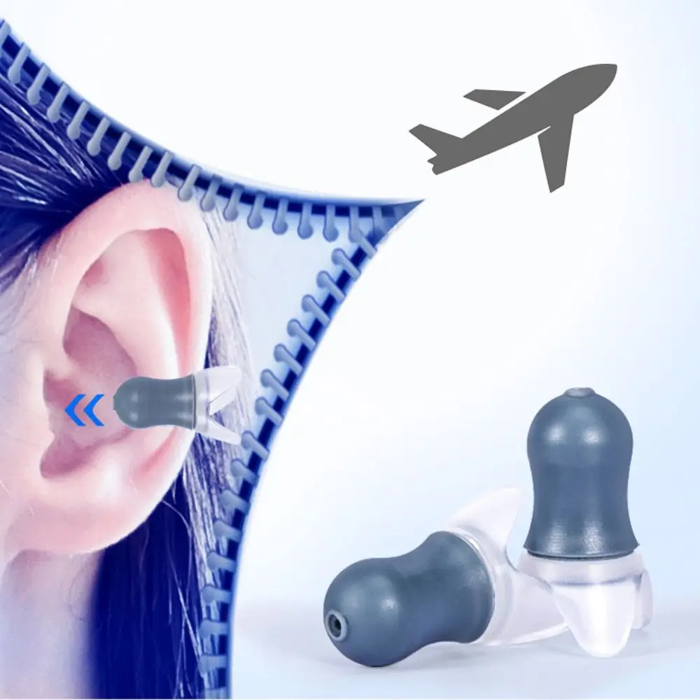 Reusable Pressure Equalization Ear Plugs Multifunction Soundproof Flight Ear Plugs Anti-Tinnitus Noise Reduction Earbuds