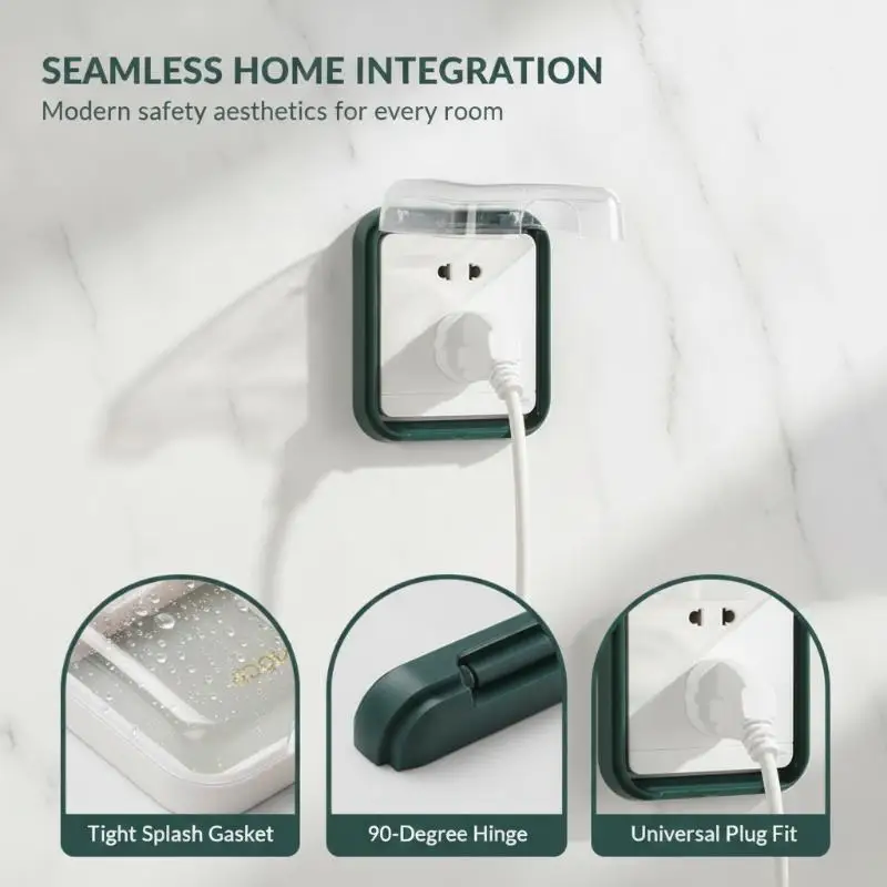 1Pc Electric Plug And Switch Cover Socket Protection Case For Bathroom Kitchen Use