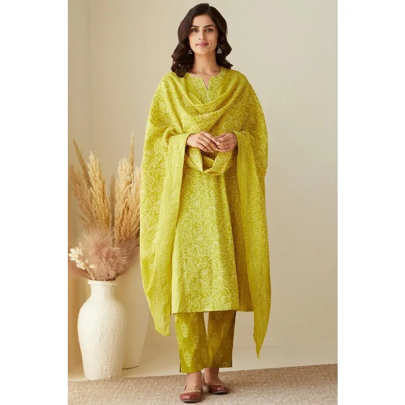 

Festive Session Kurta Palazzo Dupatta Set Straight Women Kurti Pant Sets