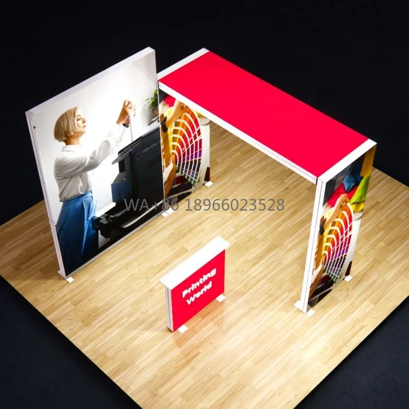 

10x10ft Custom Arch Type Trade Show Booth Light Box Led Backlit Exhibition Display Stand for PRINTING Uited Expo/SGIA