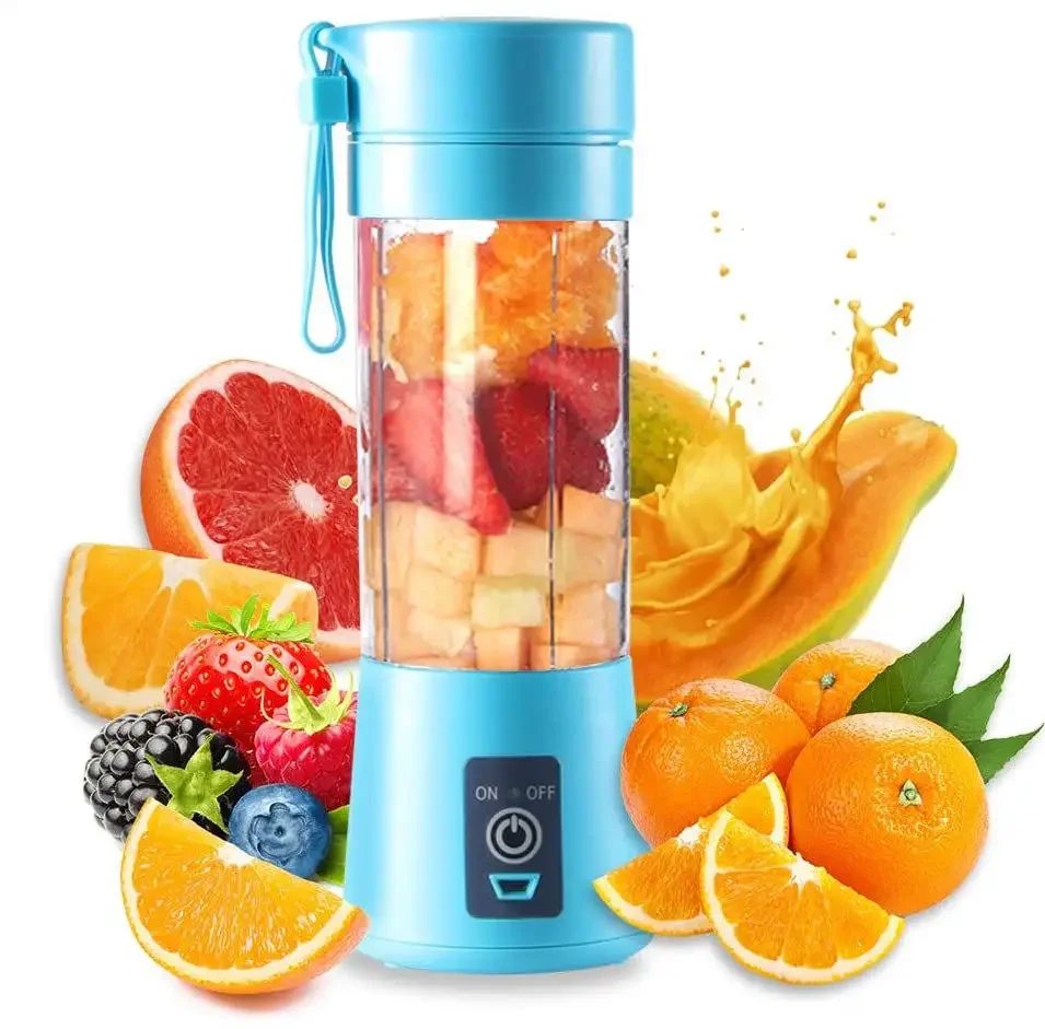 Smoothies Six Blades Commercial Handle Portable Blenders and Juicers Electric USB Fresh Orange Juicer Mini Blender