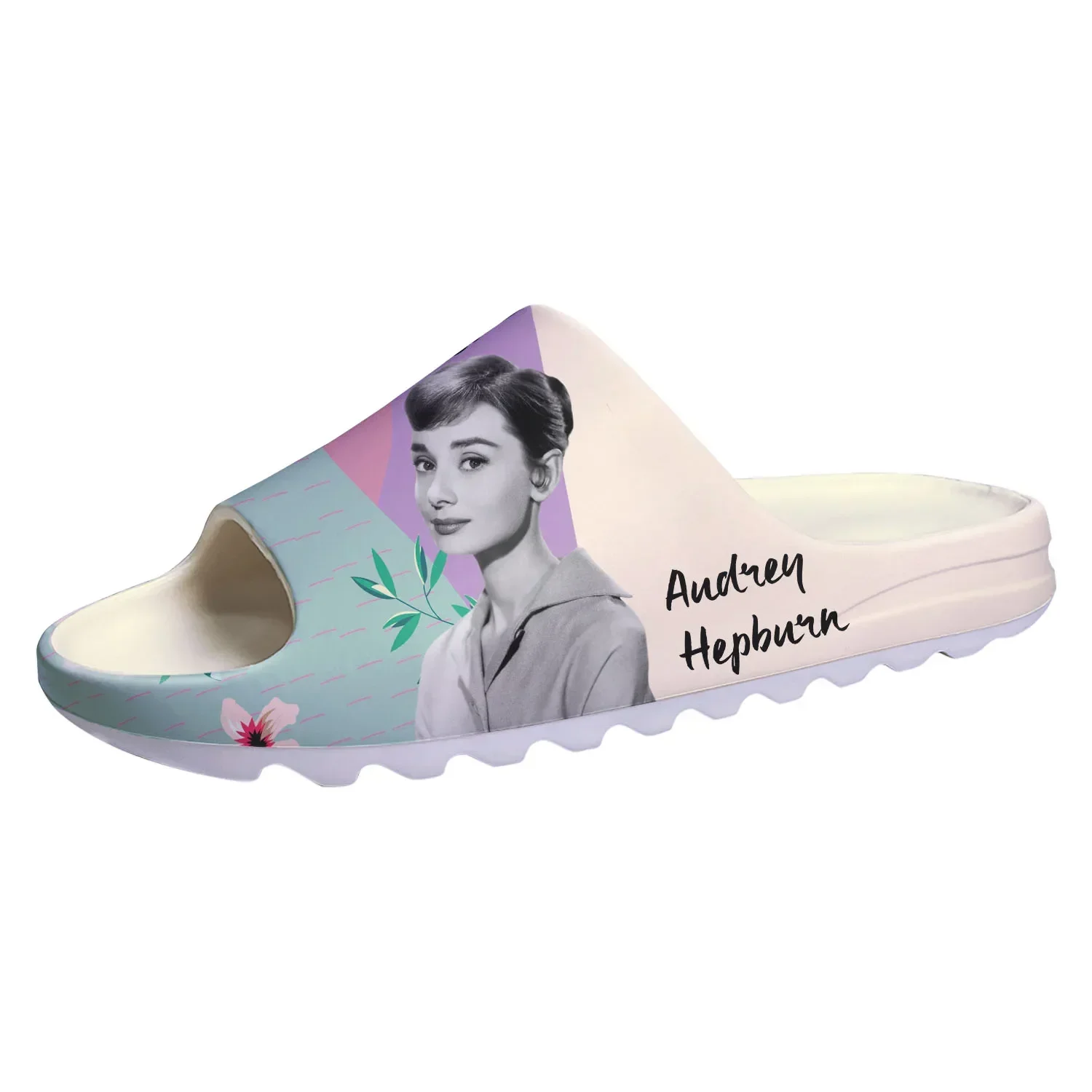 

Audrey Hepburn Soft Sole Sllipers Home Clogs Customized Step On Water Shoes Mens Womens Teenager Step in Sandals