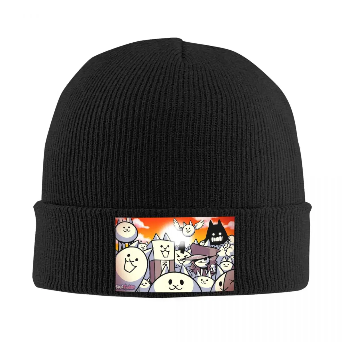 Battle Cats Doddle Warm Knitted Cap Hip Hop Bonnet Hat Autumn Winter Outdoor Beanies Hats for Men Women Adult