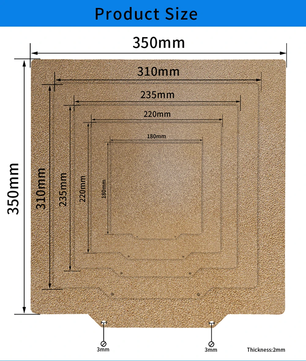 Double Side Print PEI Flex Magnetic Base 3D Printer Heatbed PEI Sticker Removal Spring Steel Sheet For KP3S Ender 3 CR10 Bambu