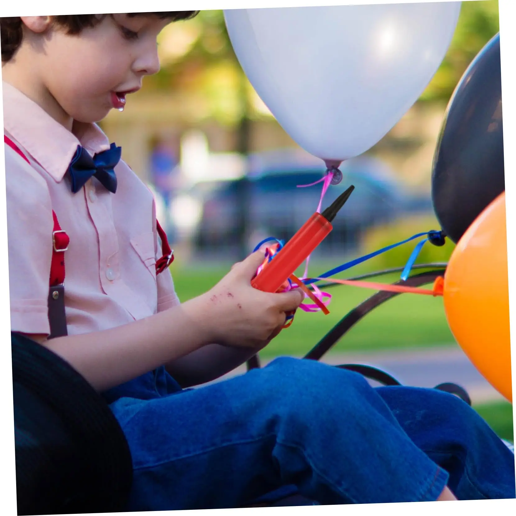 1/3/5PC Ballon Pumpe Ballon Kleber Dot Tragbare Hand Push Ballons Inflator Zubehör Hochzeit Geburtstag party Feier Werkzeuge – Detail 3