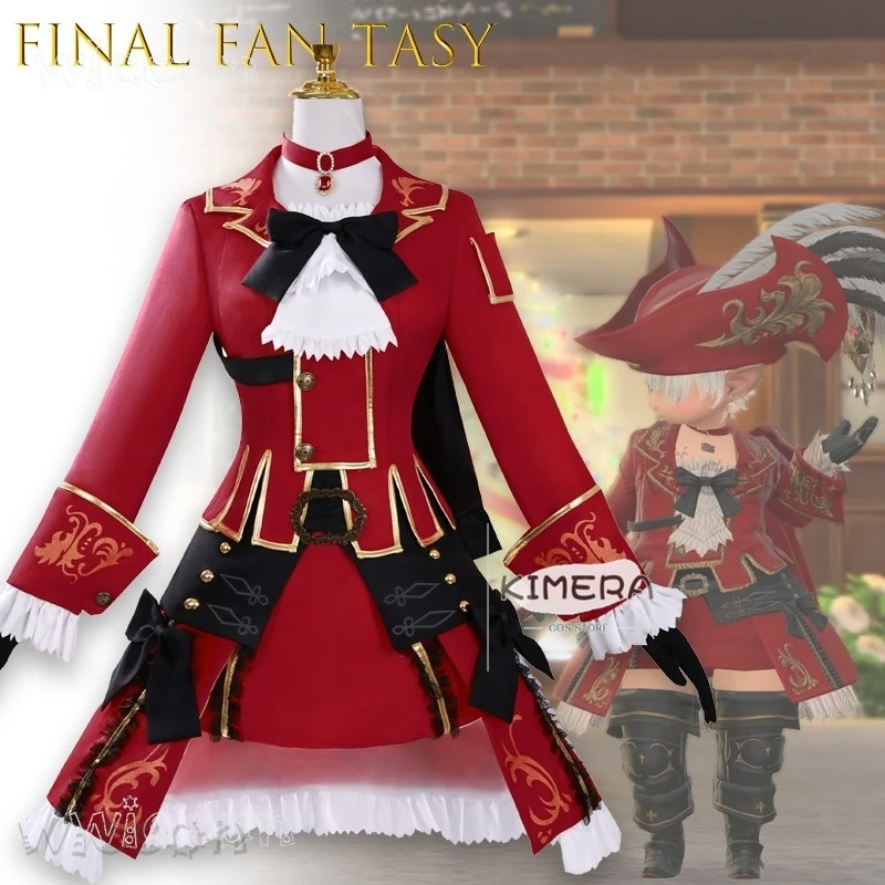 

FinalFant asy Red Mage Косплей Костюм Черный Красный Халат Меч Маж Полный Комплект Хэллоуин Школьная Форма Женское Платье Карнавальная Вечеринка