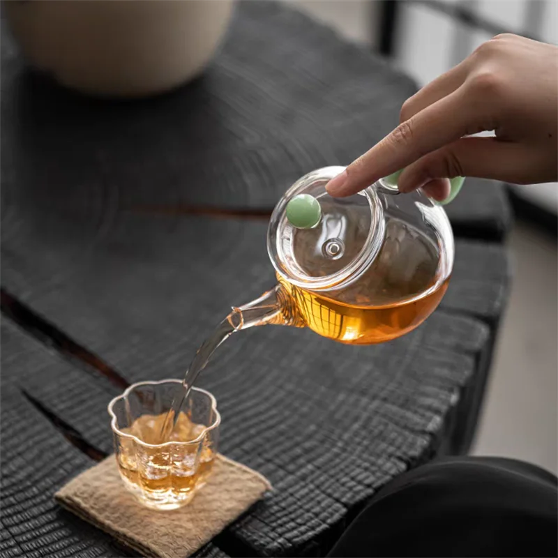 Small Capacity 250ml Heat Resistant Small Glass Teapot With Filter Kungfu Tea Set Heat Resistant Small Brewing Tea Pot Teaware