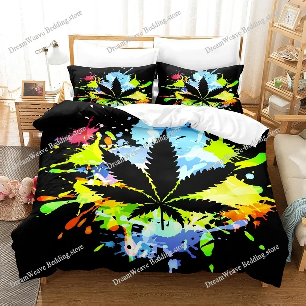 Colorful Autumn Season Maple Bedding Set Duvet Cover 3d Bedding Fashion Design Decoration King Duvet Cover Set Double Bed Set741