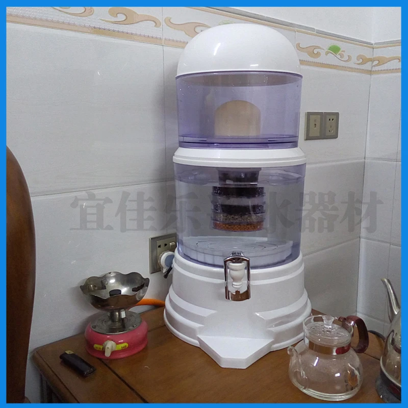 16L Water Filter Barrels Mineral Pot Water Treatment Filter Alkaline Straight Drink Bucket Dispenser Water Purifier