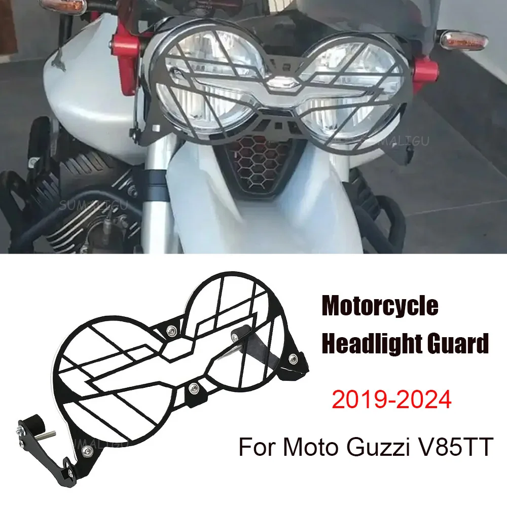 

For Moto Guzzi V85TT V85 TT 2019-2024 Motorcycle Accessories Folding Headlight Guard Head Light Grille Cover