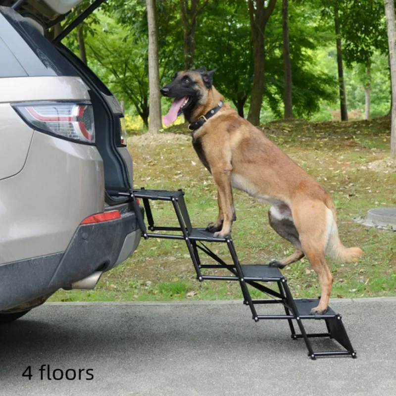 Pet Stairs Dog Climbing Ladder Large Dog Ramp Steps Non-slip Plastic Folding Car Climbing Ladder