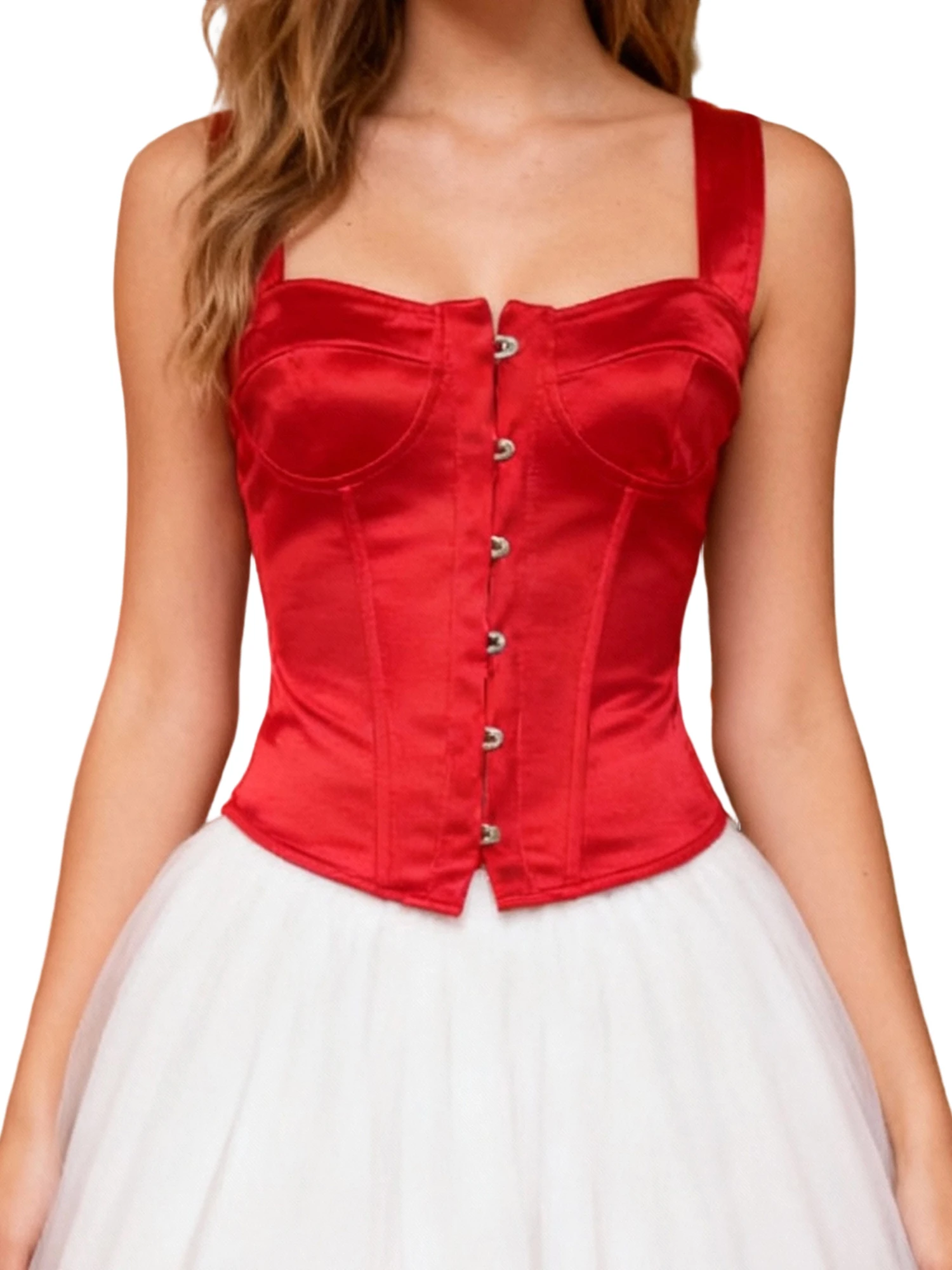 

Women s Summer Satin Camisoles Sleeveless Open Back U Neck Cropped Tank Tops