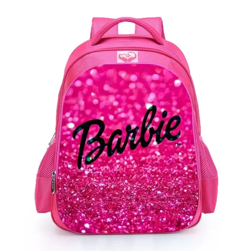 Anime Barbie Kids Backpack Cartoon Cute Girl Fashion Large Capacity Waterproof Shoulder Bags Kawaii Portable Sports Bag Gift