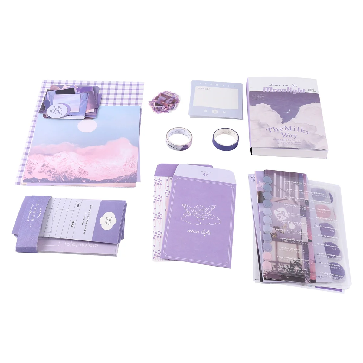 Aesthetic Scrapbook Kit(348Pcs), Junk Journal Kit with Journaling/Scrapbooking Supplies, Stationery(B)