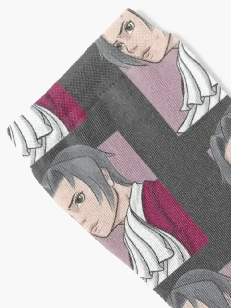 Miles Edgeworth Portrait Socks Wholesale Heating sock Lots hiking Socks For Girls Men's