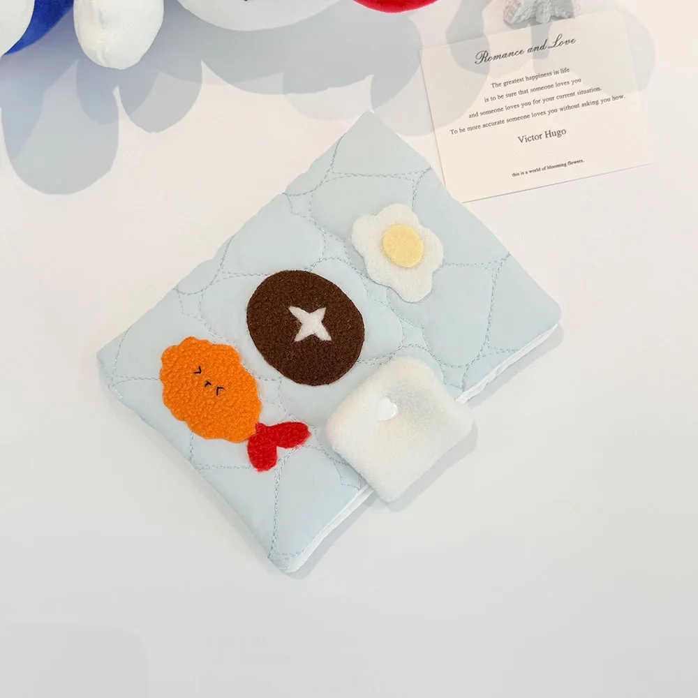 Cute Felt Rice‑Ball Quilted Notebook Cover, Japanese‑Food‑Themed A5/A6 Book Sleeve, Padded Journal Stationery Gift