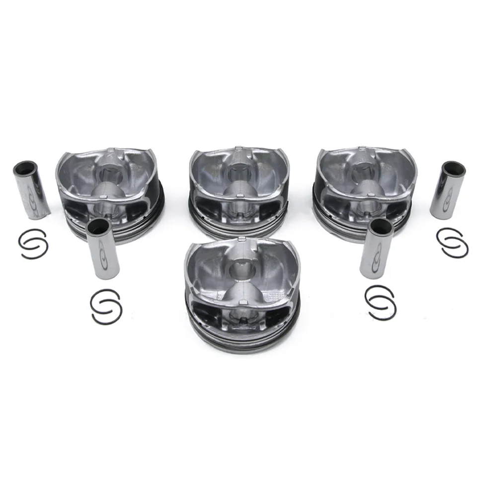 Engine Parts Pistons & Rings Set Fit 1.6 L For Mercedes Benz A200 B200 CLA200 1.6L l4 GAS DOHC 2011-2019 OEM A2700302717