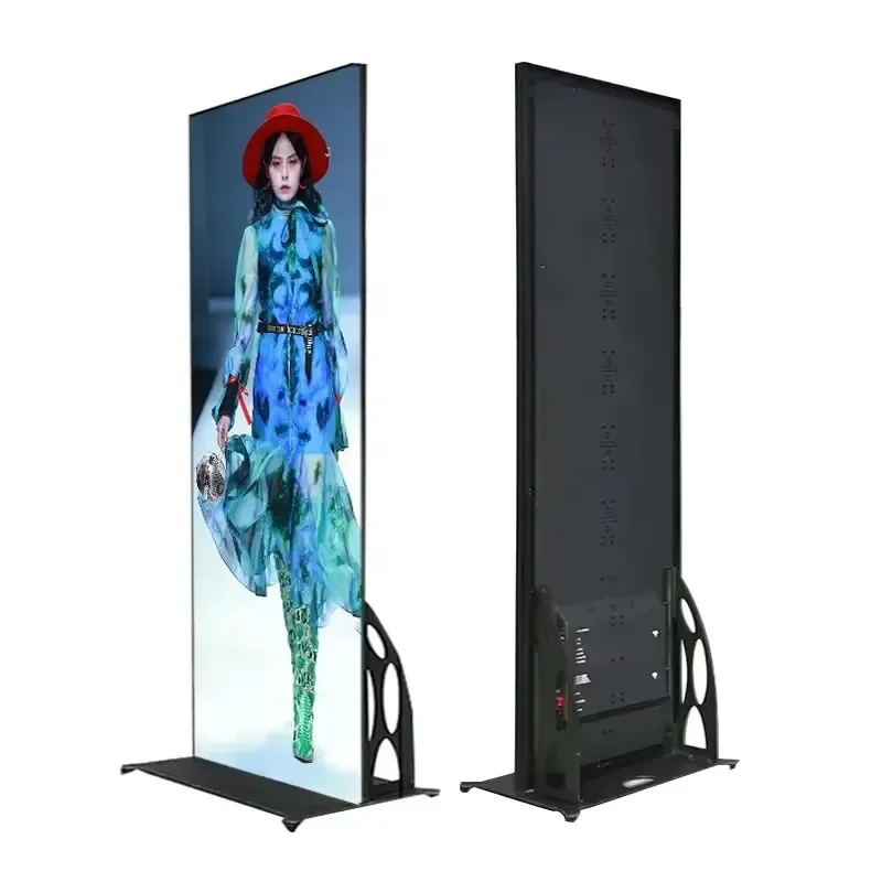 Floor Standing Foldable Led Poster Screen P2 P2.5 Advertising Indoor Outdoor LED Poster Display for Shop Mall