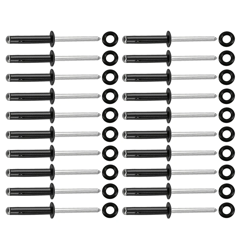 ELOS-20Pcs Aluminum Kayak Canoe Tri-Grip O Rings Tri-Fold Rivets Mounting Tri Rivet Kayak Canoe And Boat Accessories