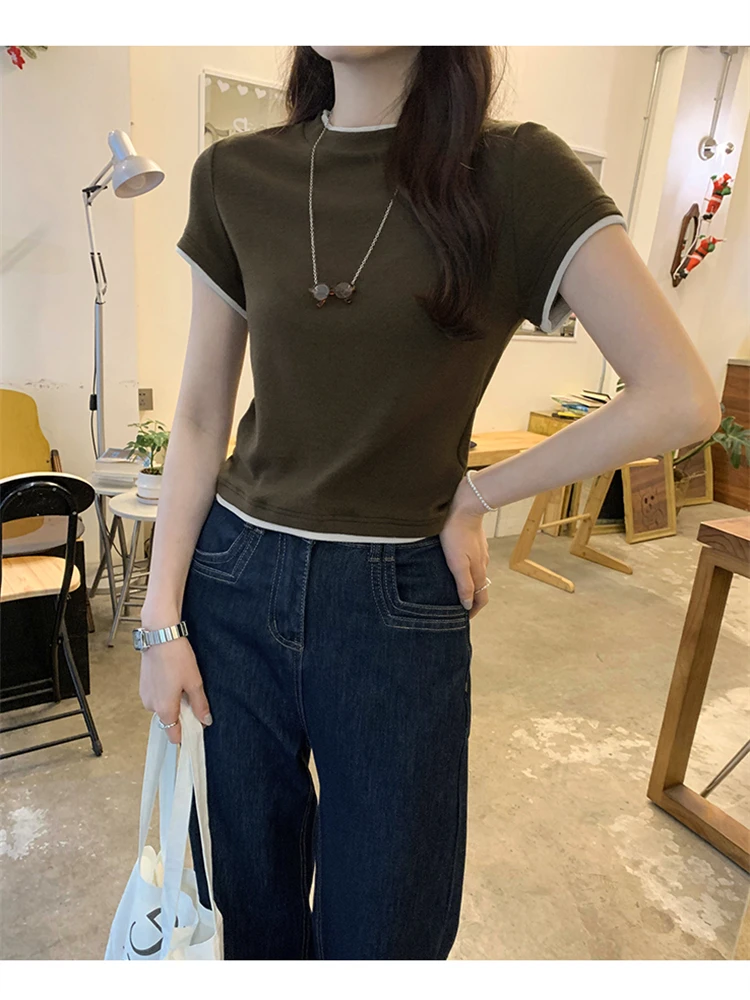 Summer Women T Shirt T-Shirt Woman Clothes Tops Tshirt Female Crop Top Tees Y2k Para Mujer Ropa De Mujer Roupas Feminina Traf