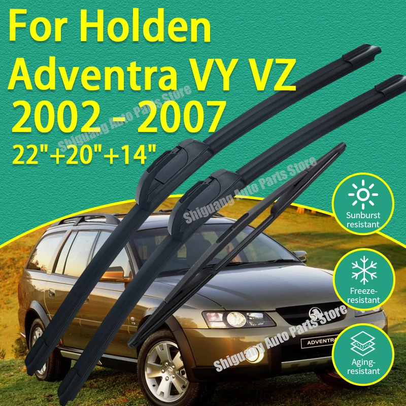 

Front Rear Silicone Coating Wipers for Holden Adventra VY VZ 2002 - 2007 Car Wiper Windshield Windscreen Blades Accessories 2006