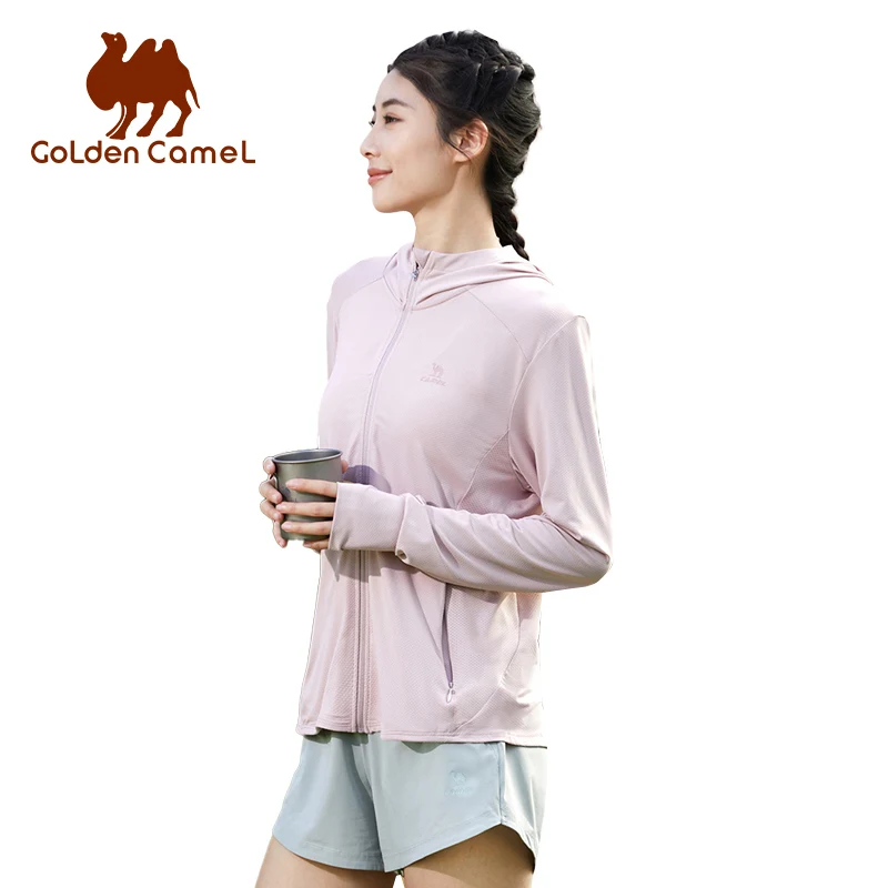 GOLDEN CAMEL Sun Protection Clothing Women Summer Jackets Quick-dry Sports Shirts Ice Silk Skin Anti-ultraviolet Jacket for Men