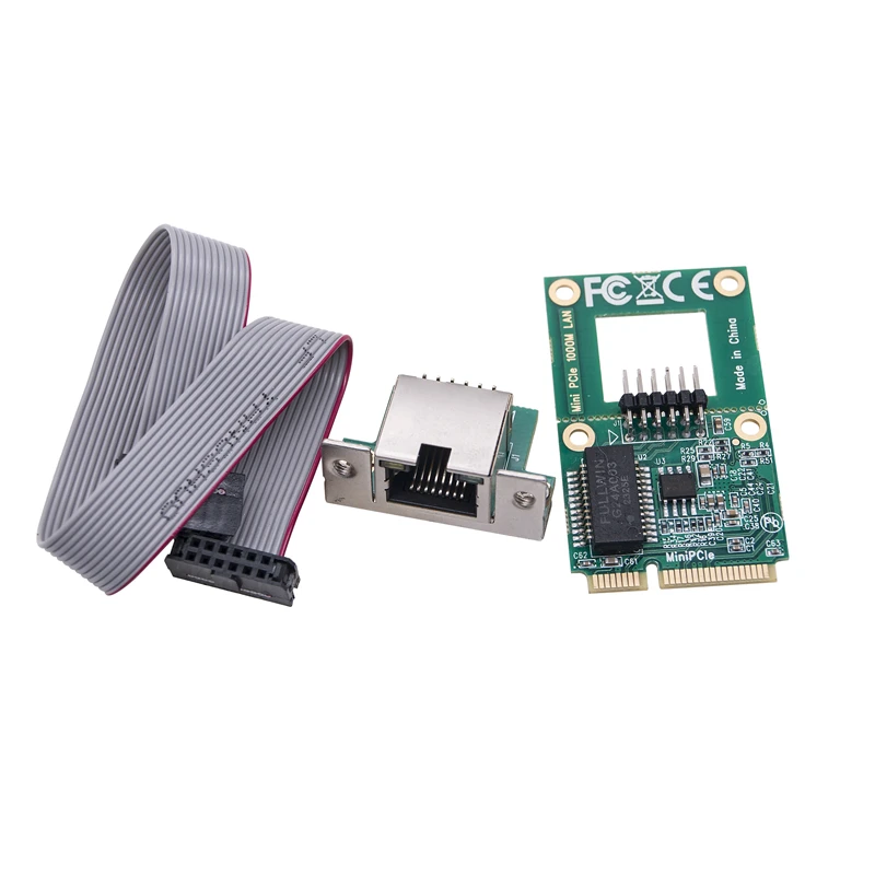 Mini PCI Express إلى RJ45 COM محول شبكة جيجابت إيثرنت ، بطاقة شبكة منفذ كهربائية واحدة للخادم ، رقاقة I210AT ، 1G