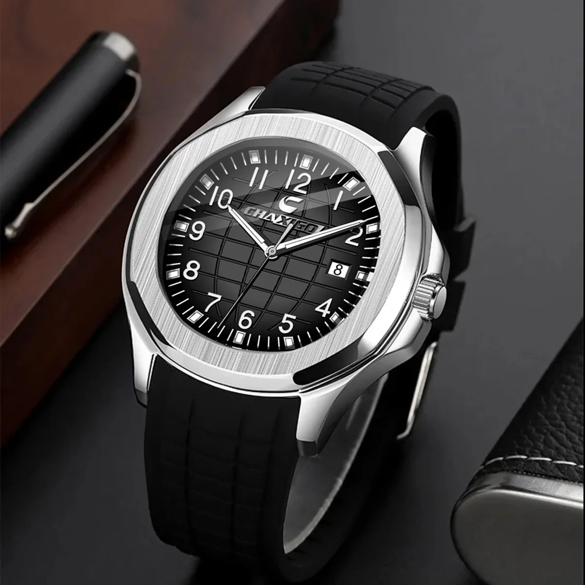 CHAXIGO Men's Business Quartz Watch Waterproof Watch Men's Hand Thunder Quartz Watch Brand Men's Watch