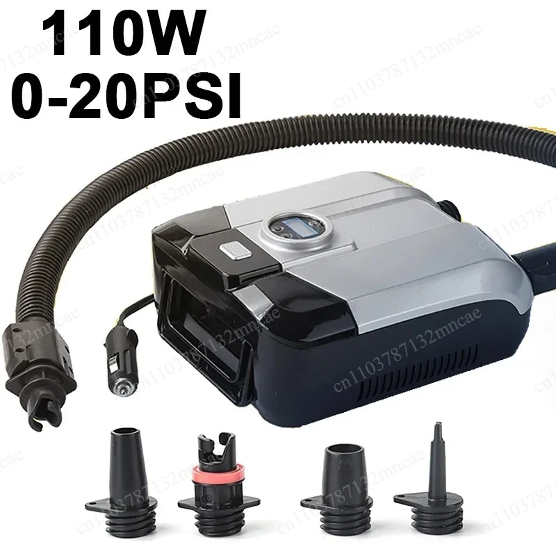 12V electric air pump fast inflator with digital display, suitable for inflatable SUP vertical outdoor paddle boat