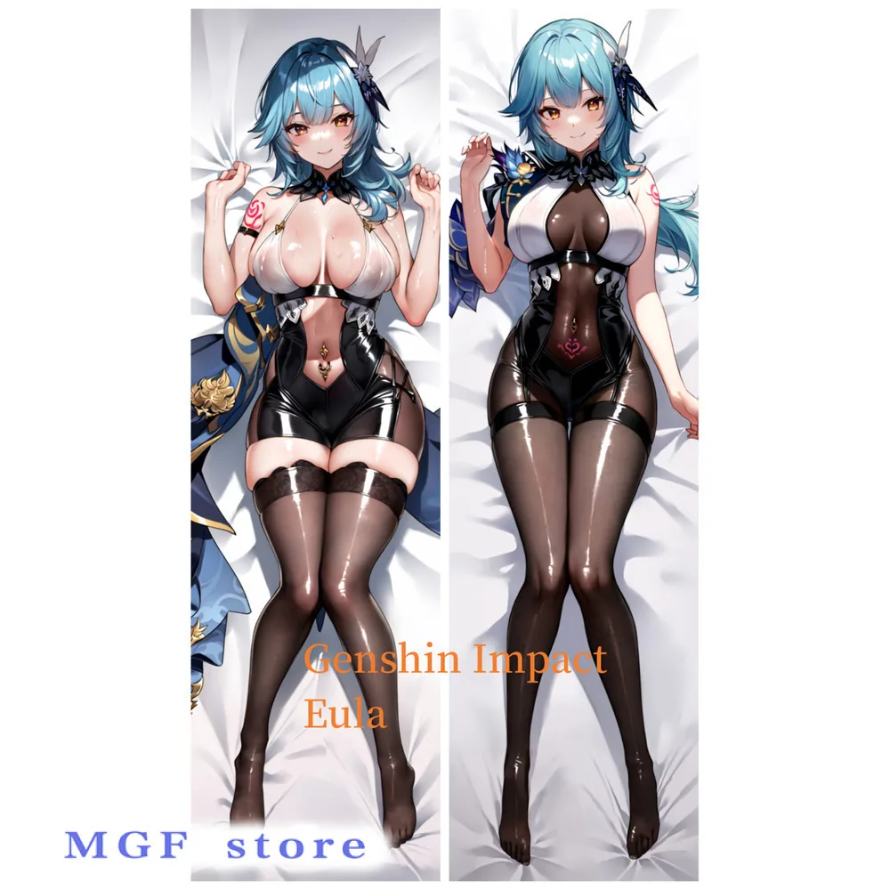 

Dakimakura Anime Pillow Case Genshin Impact Eula Double-Sided Print Of Life-Size Body Pillowcase Gifts Can Be Customized
