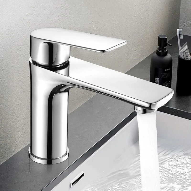 

Серебристые утолщенные смесители для ванной комнаты из нержавеющей стали, смеситель для раковины, смеситель для умывальника для гурманов, смеситель для горячей и холодной воды