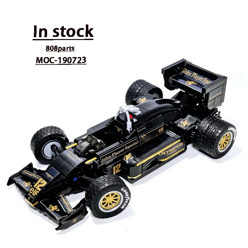 

MOC-190723 Black New Lotus 97T Formula Car Building Block Model 808 PartsMOC Creative Boy Kids Birthday Building Blocks Toy Gift